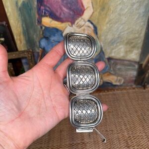 Mexico 970 Taxco? 152g Sterling Silver Bracelet 6.5" length Handmade Artisan